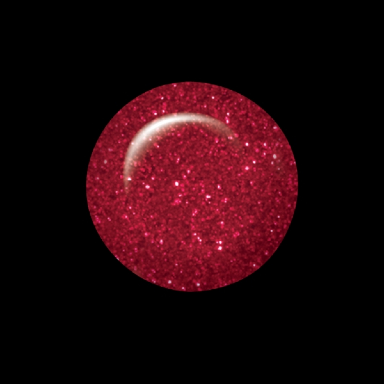 cosmic red glitter dot